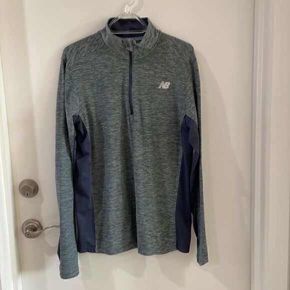 New Balance Tops - New Balance NB Dry heather gray 1/4 zip workout jacket medium